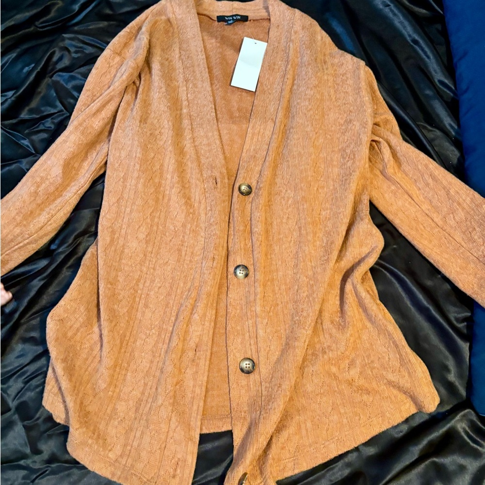 Women's Tan Cardigan Sweater